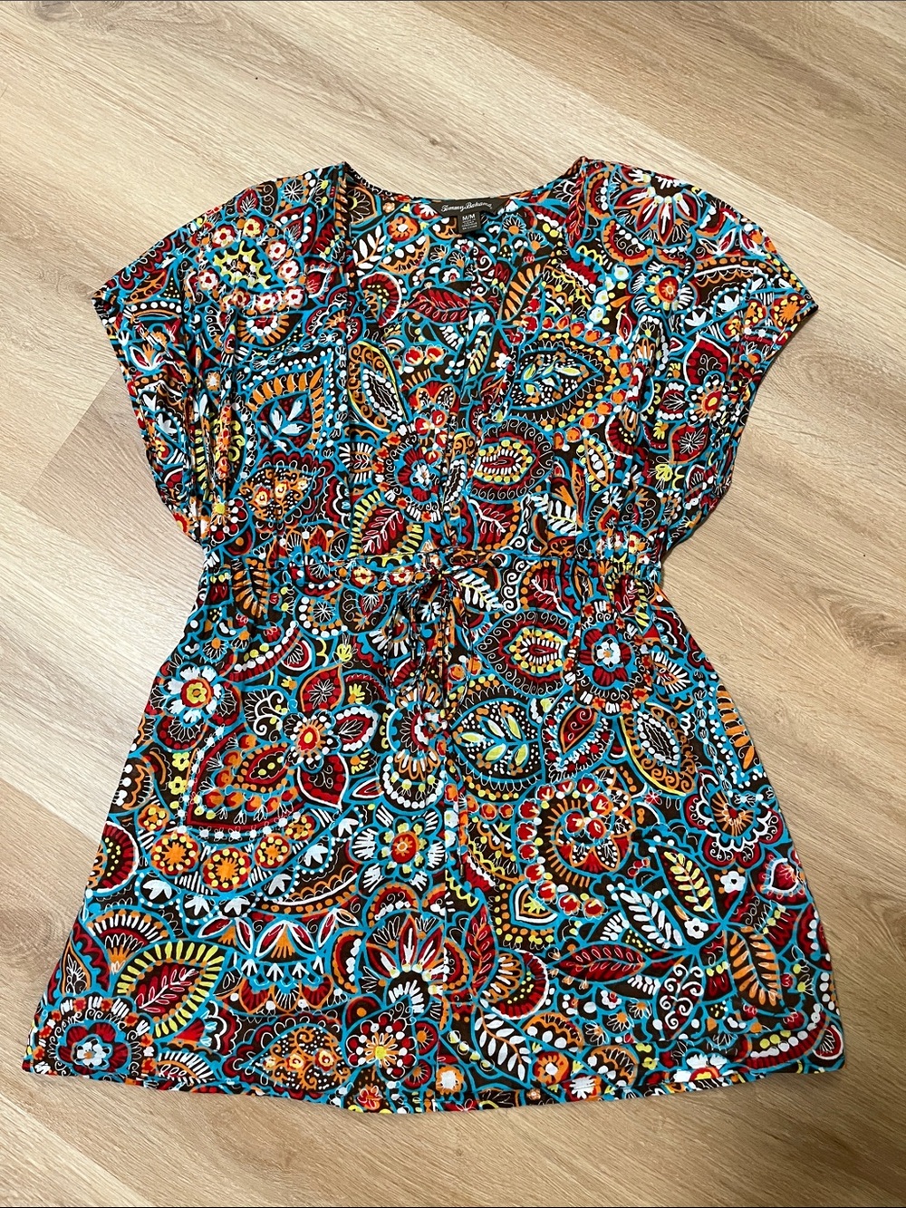 Tommy Bahama Multicolor Paisley Blouse with Turquoise Accents
